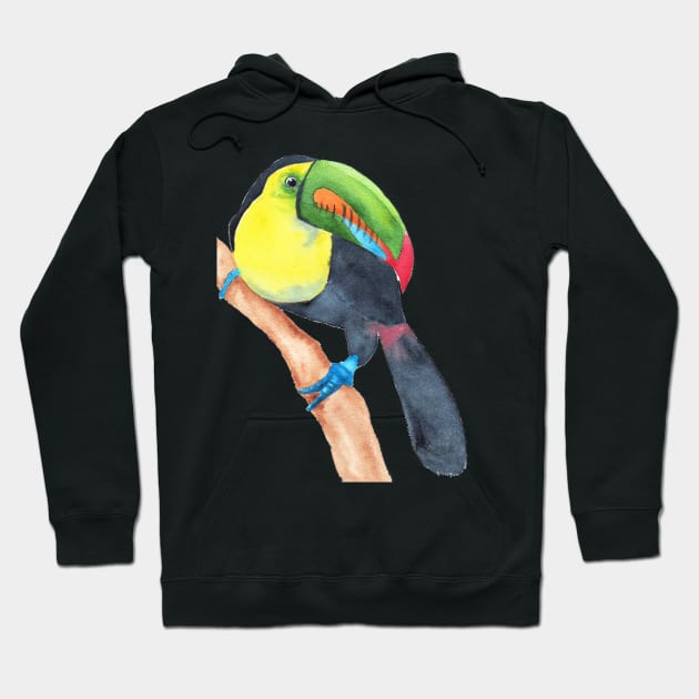 Toucan tocard watercolor Hoodie by Oranjade0122